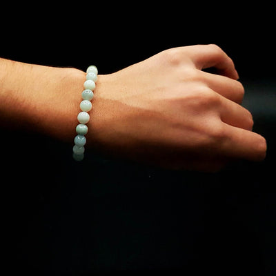 Bracelet en perles de Jade Véritable de Birmanie 8mm