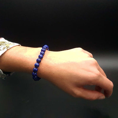 Bracelet de perles naturelles en Lapis-Lazuli 8mm